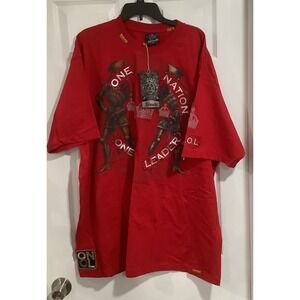 Vntg Ablanche Red One Nation Heavy Cotton Graphic Shirt Men's sz 4XL